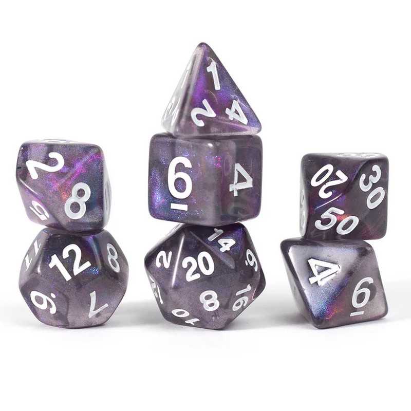Sirius Dice: Treasures Unearthed 7-Piece Polyhedral - Amethyst