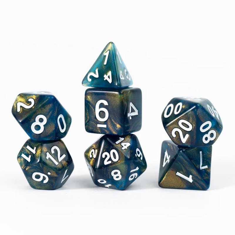 Sirius Dice: Treasures Unearthed 7-Piece Polyhedral - Onyx