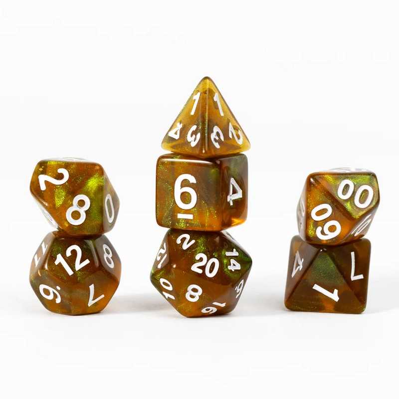 Sirius Dice: Treasures Unearthed 7-Piece Polyhedral - Peridot