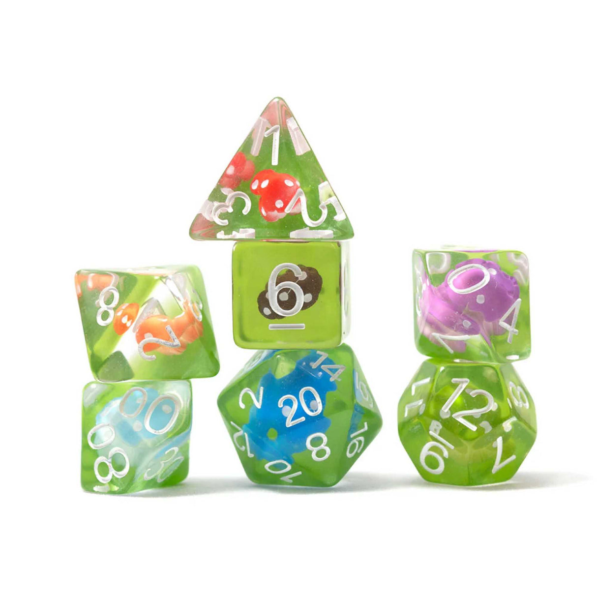 Sirius Dice: Mushroom Village 7-Piece Polyhedral Dice Set