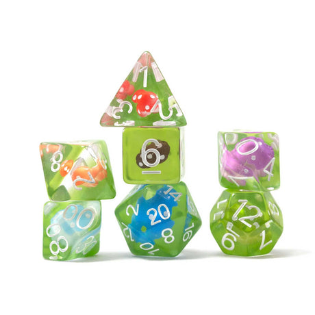Sirius Dice: Mushroom Village 7-Piece Polyhedral Dice Set