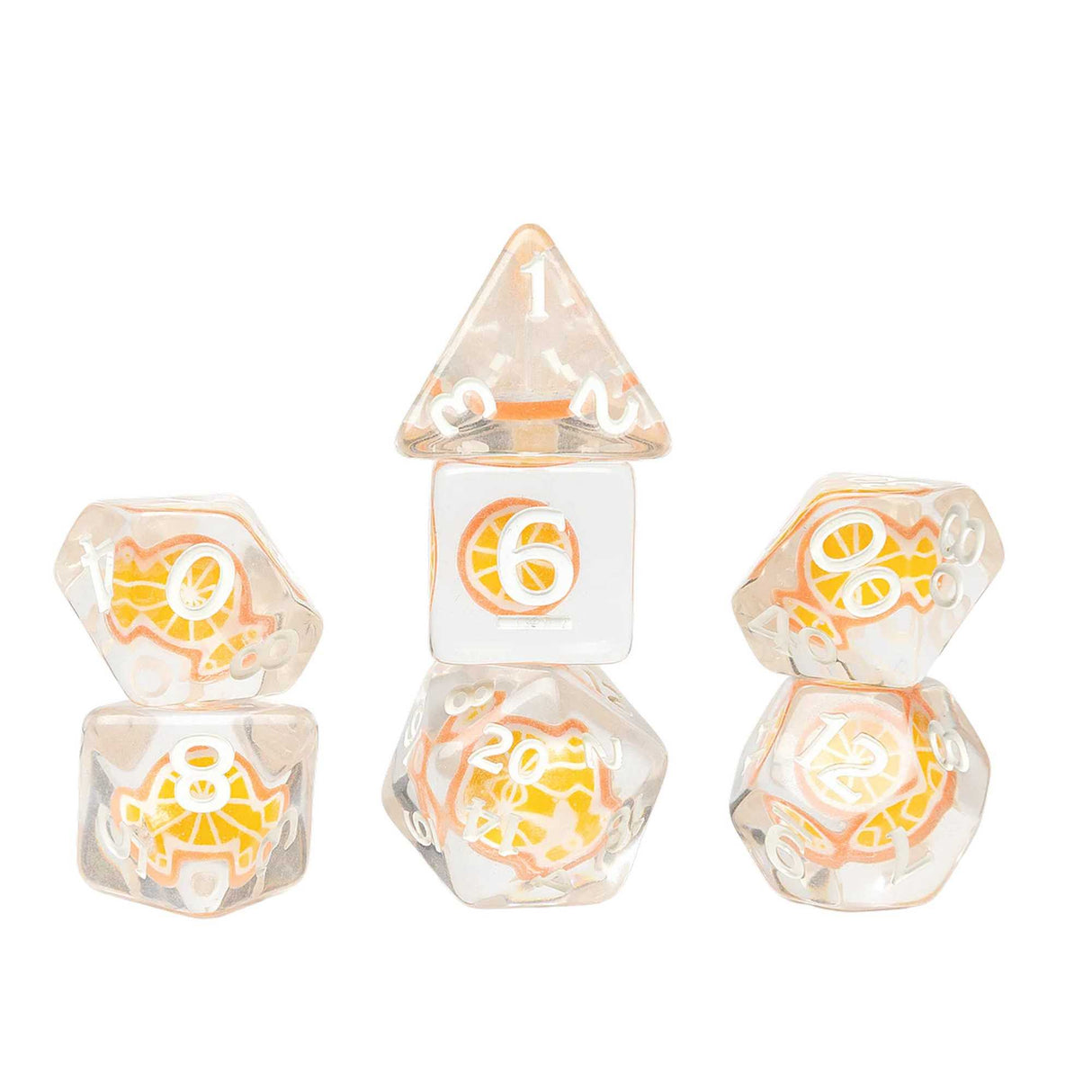 Sirius Dice: Fruit Slice Dice Set - Orange