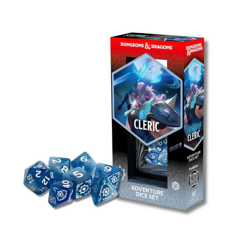 Dungeons & Dragons Adventure Dice Set - Cleric (White, Blue)