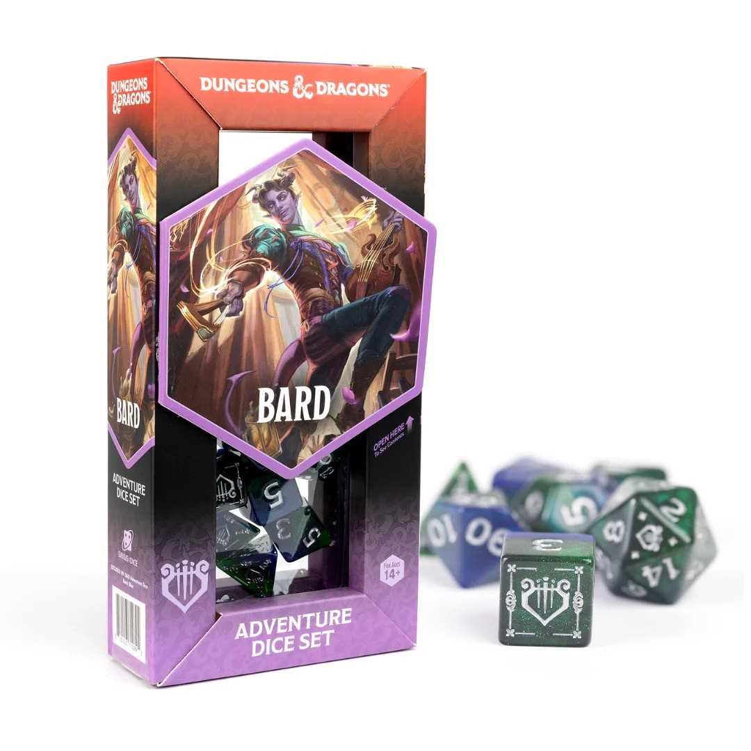Dungeons & Dragons Adventure Dice Set - Bard: Blue