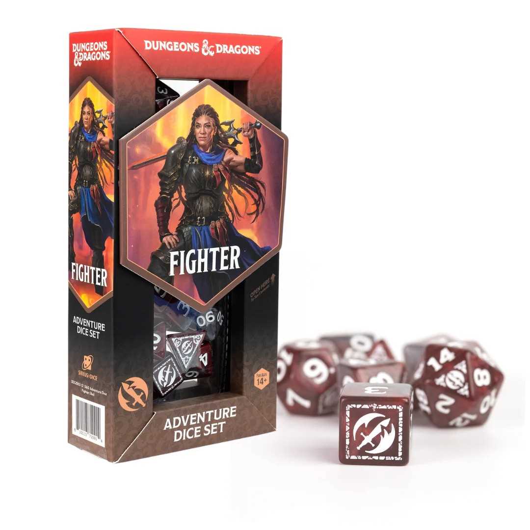Dungeons & Dragons Adventure Dice Set - Fighter: Red