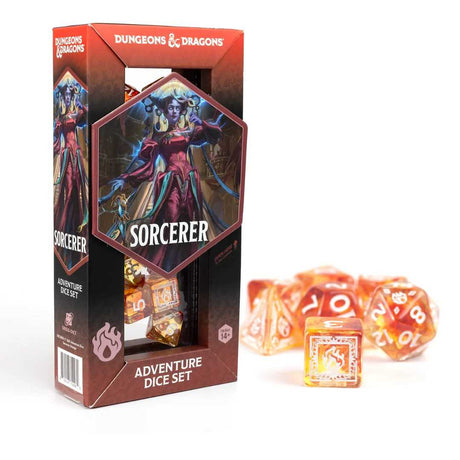 Dungeons & Dragons Adventure Dice Set - Sorcerer: Orange