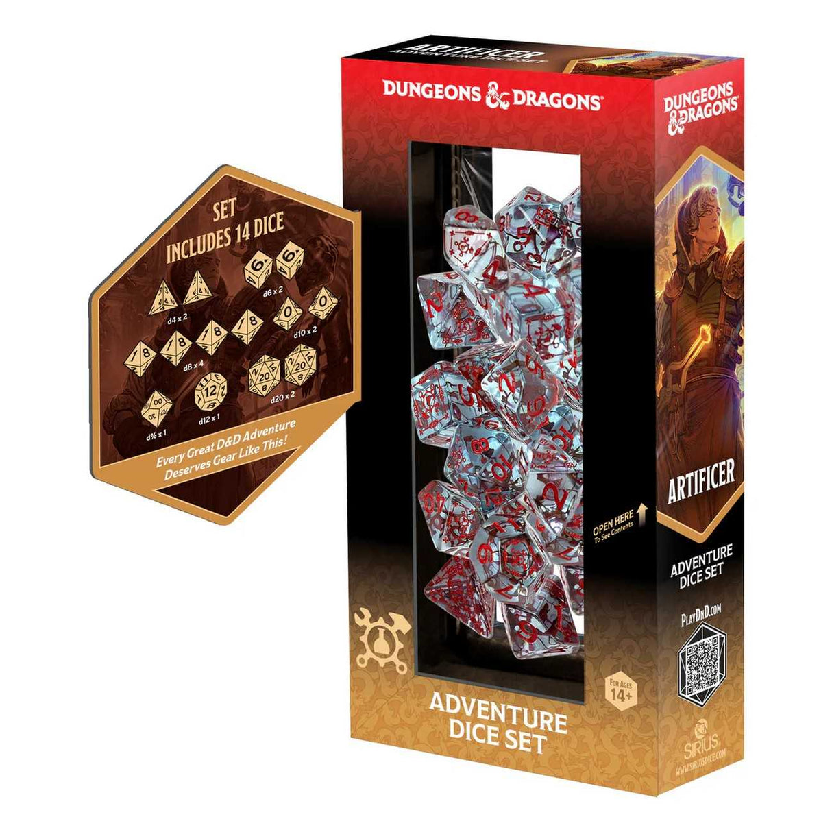 Dungeons & Dragons Adventure Dice Set - Artificer (Clear)