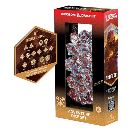 Dungeons & Dragons Adventure Dice Set - Artificer (Clear)