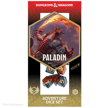Dungeons & Dragons Adventure Dice Set - Paladin (Orange, Blue)