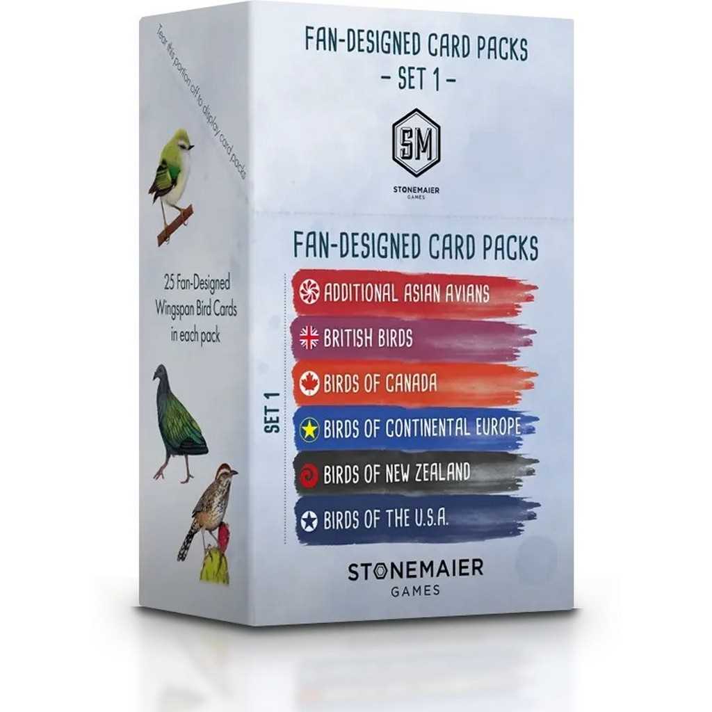 Retailer Display Box for Wingspan Fan Designed Packs
