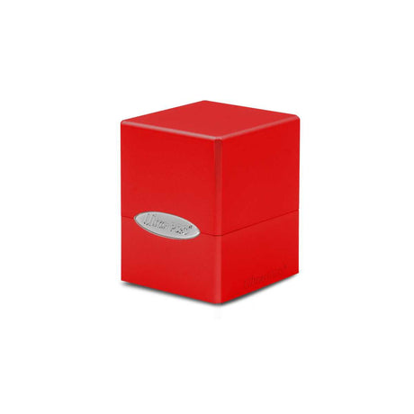 Satin Cube Deck Box - Apple Red