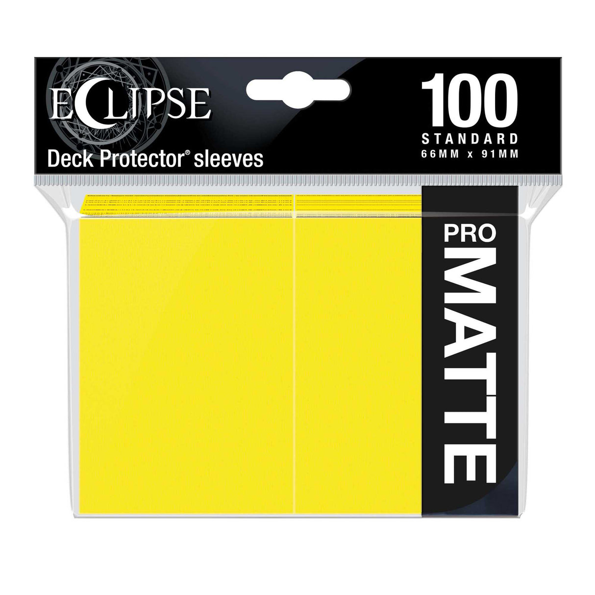 Eclipse Matte Standard Card Sleeves: Lemon Yellow (100)