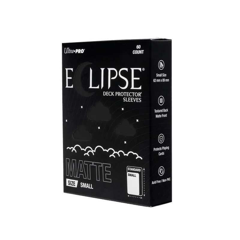 Eclipse Matte Small Deck Protector Sleeves: Jet Black - 60ct