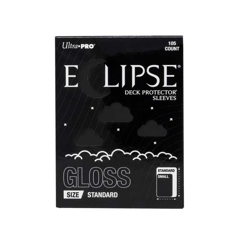 Eclipse Gloss Standard Deck Protector Sleeves: Jet Black - 105ct