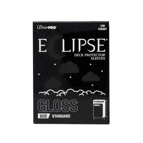 Eclipse Gloss Standard Deck Protector Sleeves: Jet Black - 105ct