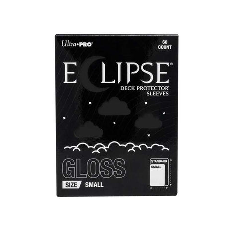Eclipse Gloss Small Deck Protector Sleeves: Jet Black - 60ct