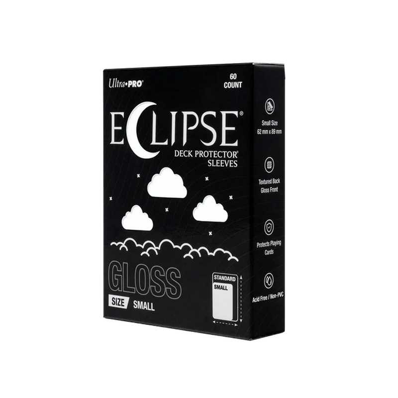 Eclipse Gloss Small Deck Protector Sleeves: Arctic White - 60ct