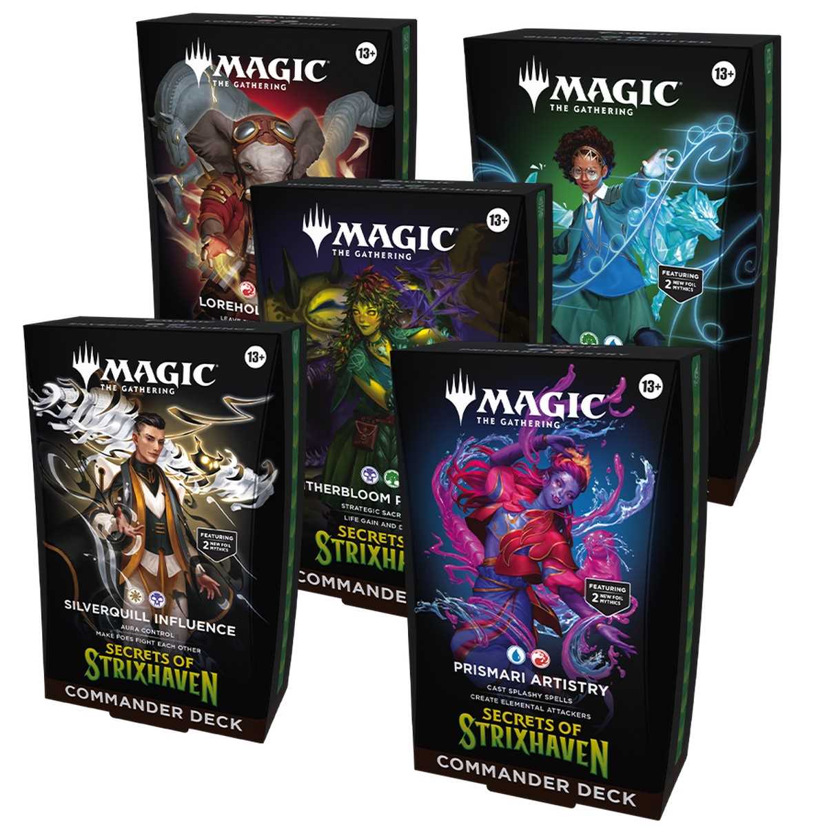 mtg commander decks uk Magic: The Gathering: Secrets of Strixhaven Deck – Asmodee Type:Upgrade Bundle Only (Does not come with Squirreled Away Deck) Dazzling Theater // Prop premier