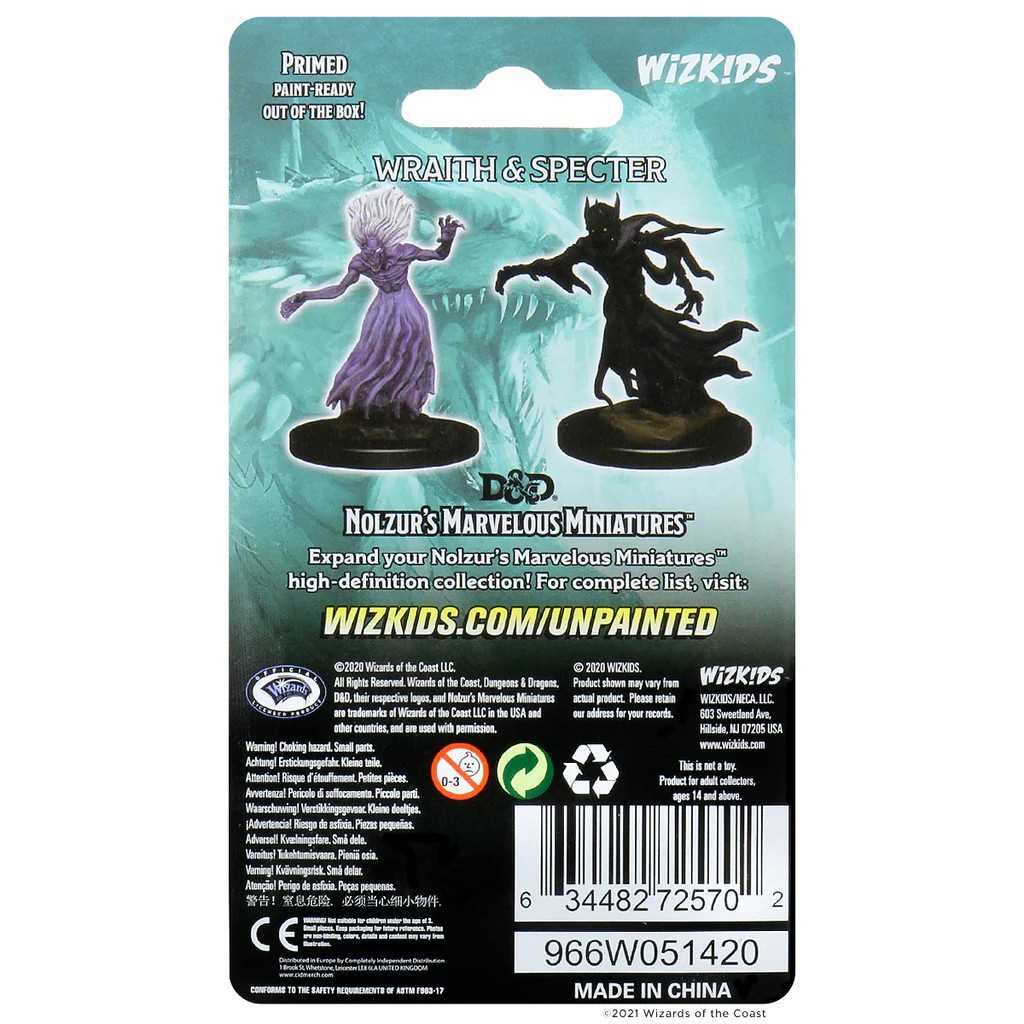 D&D Unpainted Miniatures: Wraith and Specter