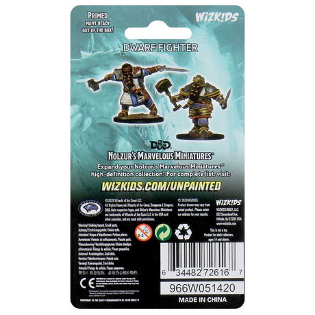 D&D Unpainted Miniatures: Dwarf Male Fighter