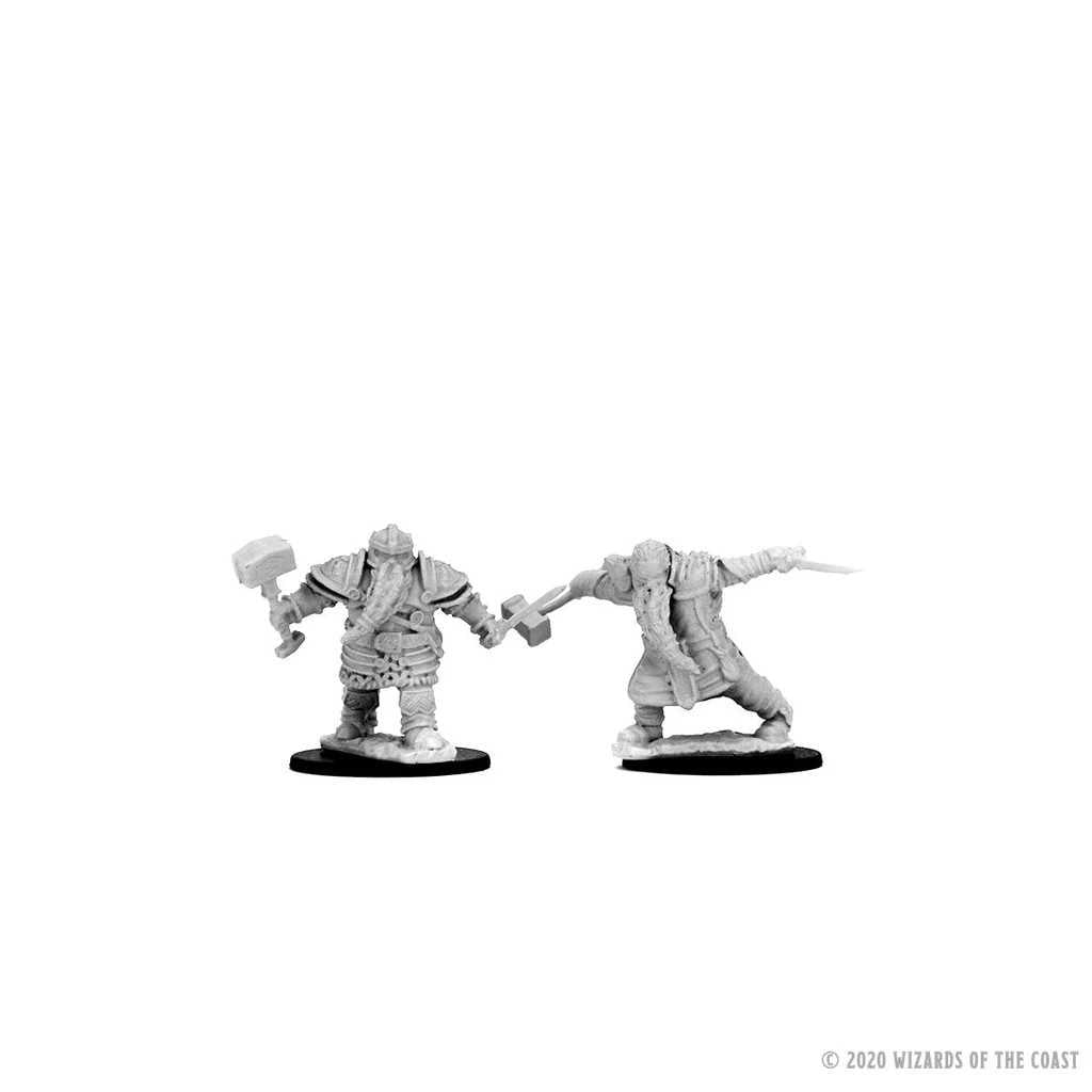 D&D Unpainted Miniatures: Dwarf Male Fighter