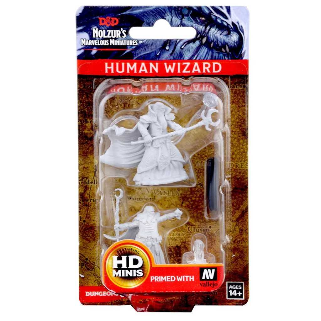 D&D Unpainted Miniatures: Human Male Wizard