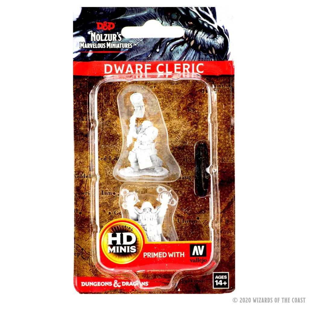 D&D Unpainted Miniatures: Dwarf Male Cleric