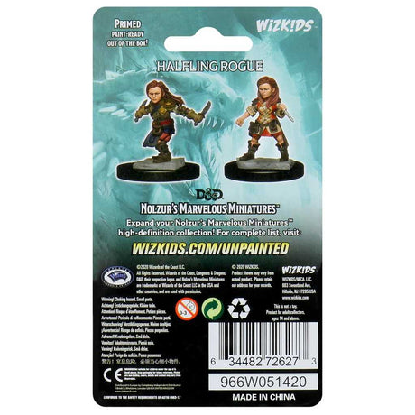 D&D Unpainted Miniatures: Halfling Female Rogue