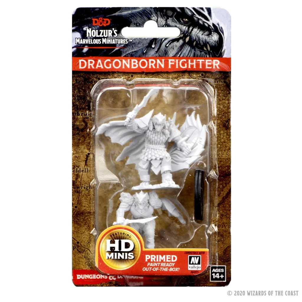 D&D Unpainted Miniatures: Dragonborn Male Fighter