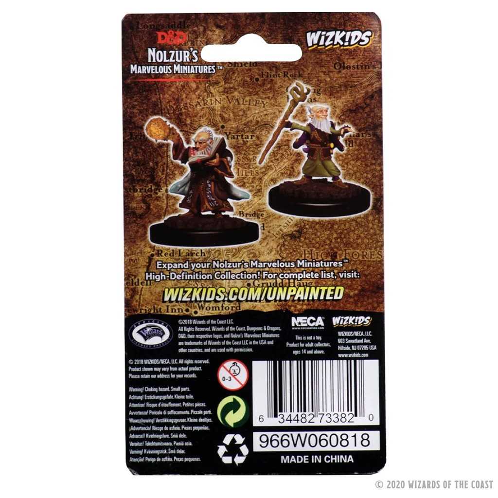 D&D Unpainted Miniatures: Male Gnome Wizard