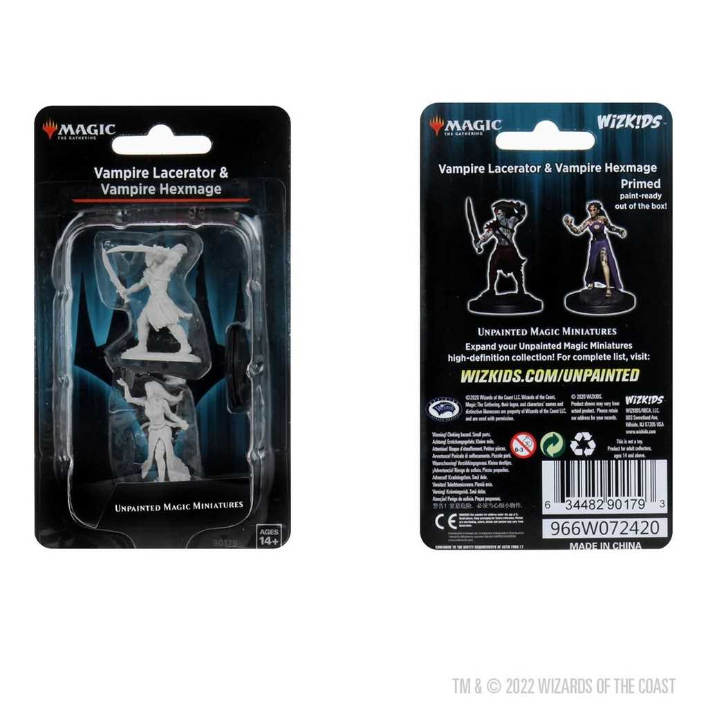 Magic the Gathering Unpainted Miniatures: Vampire Lacerator & Vampire Hexmage