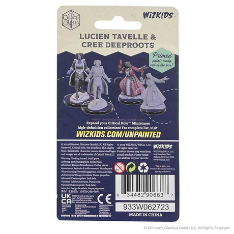 Critical Role Unpainted Miniatures: Lucien Tavelle & Cree Deeproots