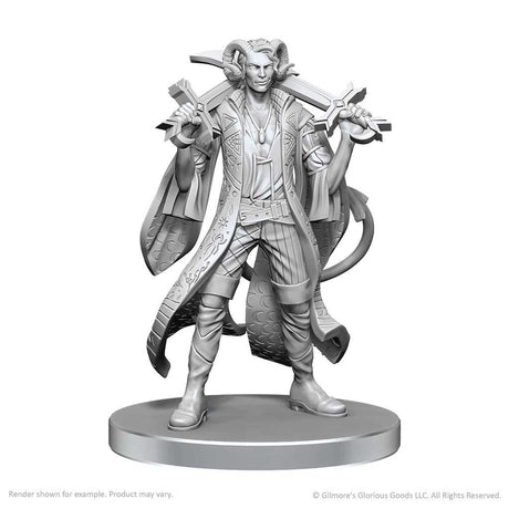Critical Role Unpainted Miniatures: Mollymauk Tealeaf & Caduceus Clay