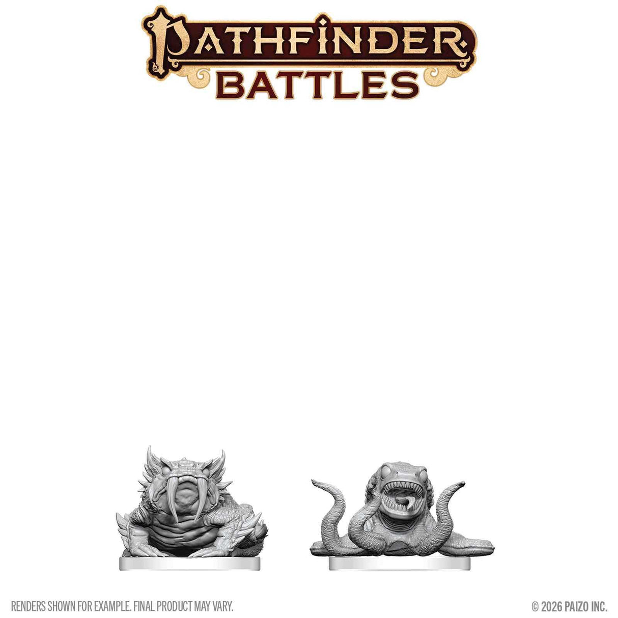 Pathfinder Battles Deep Cuts Unpainted Miniatures: Bogwid & Slurk