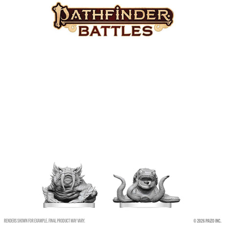 Pathfinder Battles Deep Cuts Unpainted Miniatures: Bogwid & Slurk