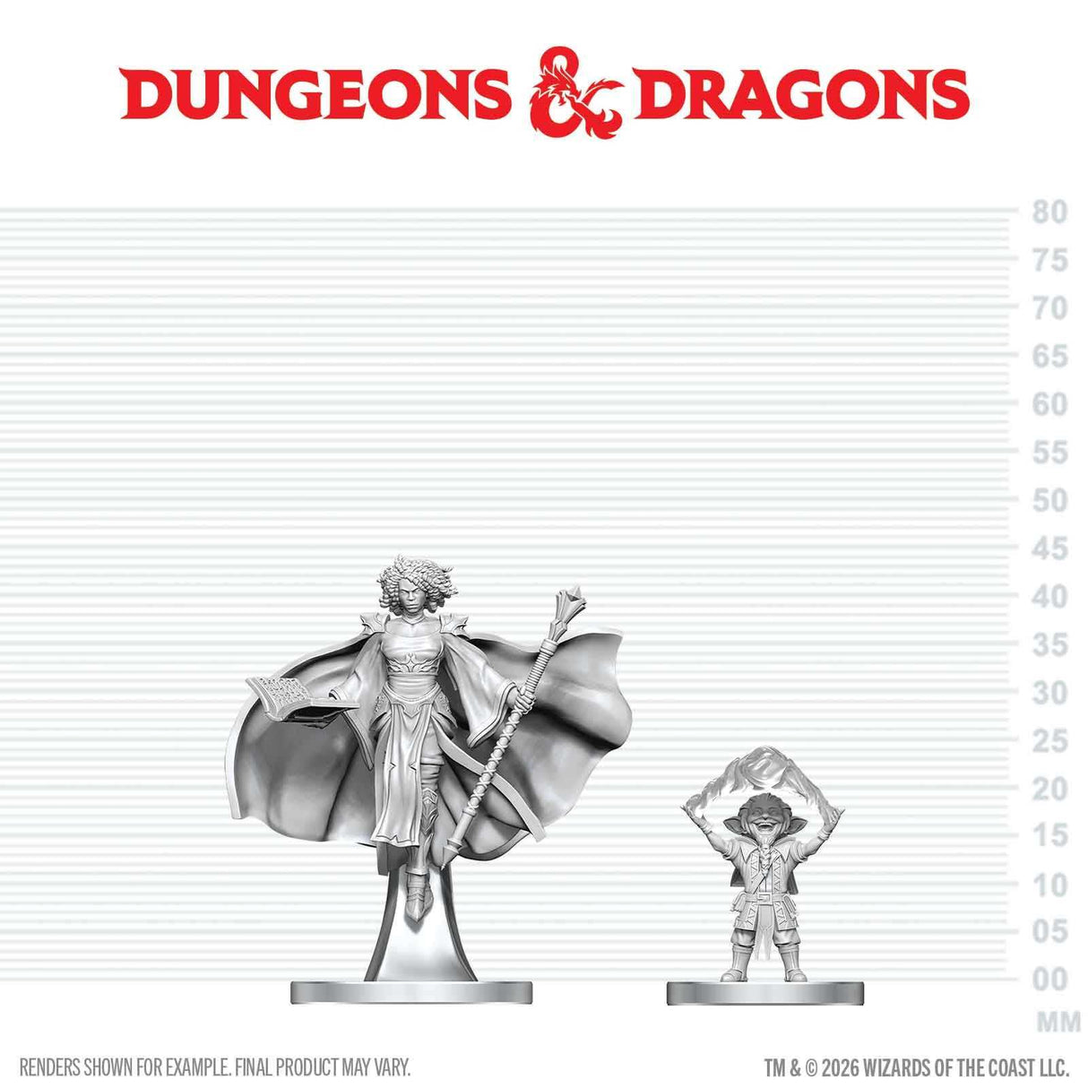 D&D Nolzur's Marvelous Unpainted Miniatures: Gnome Warlock & Aasimar Wizard (W29)