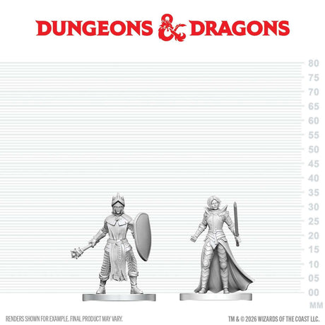 D&D Nolzur's Marvelous Unpainted Miniatures: Black Gauntlet & Zhentilar Paladin of Bane (W29)