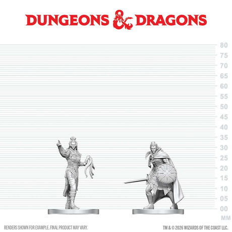 D&D Nolzur's Marvelous Unpainted Miniatures: Drow Elite Warrior & Drow Priestess of Lolth (W29)