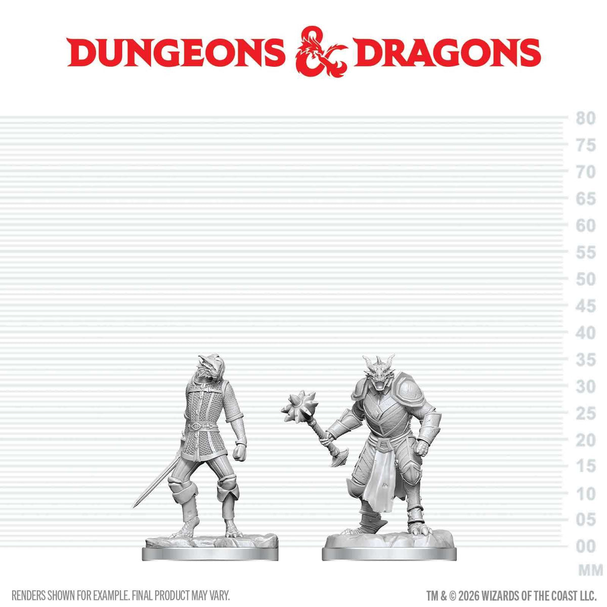D&D Nolzur's Marvelous Unpainted Miniatures: Dragonborn Paladin & Dragonborn Squire