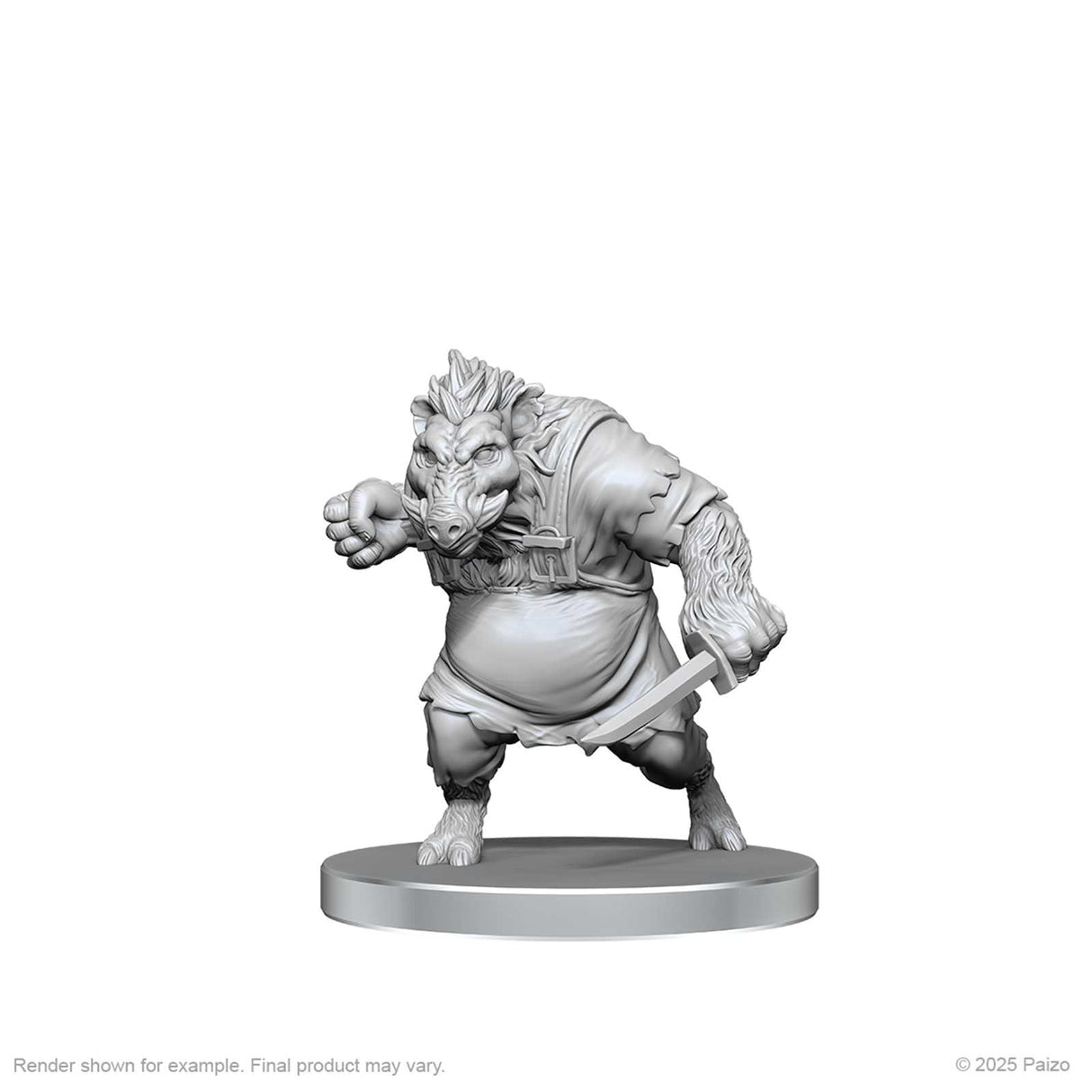 Pathfinder Deep Cuts Unpainted Miniatures: Werewolf & Wereboar (W26)