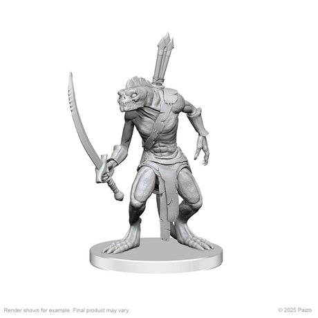 Pathfinder Deep Cuts Unpainted Miniatures: Xulgath Skirmisher & Stoneliege (W26)